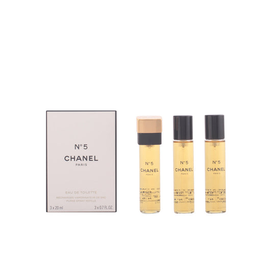 N 5 eau de toilette ricariche vaporizzatore da borsetta 3 x 20 ml