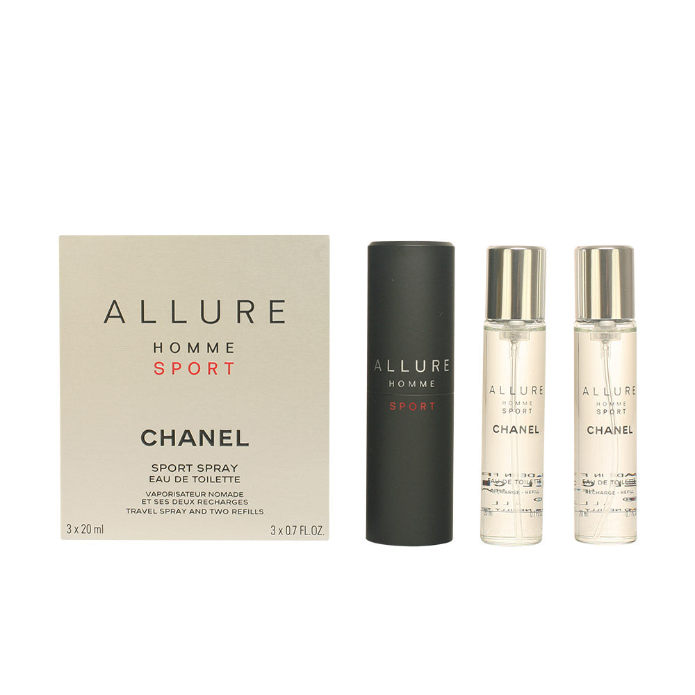 ALLURE HOMME SPORT eau de toilette vaporizzatore e due ricariche 3 x 20 60 ml