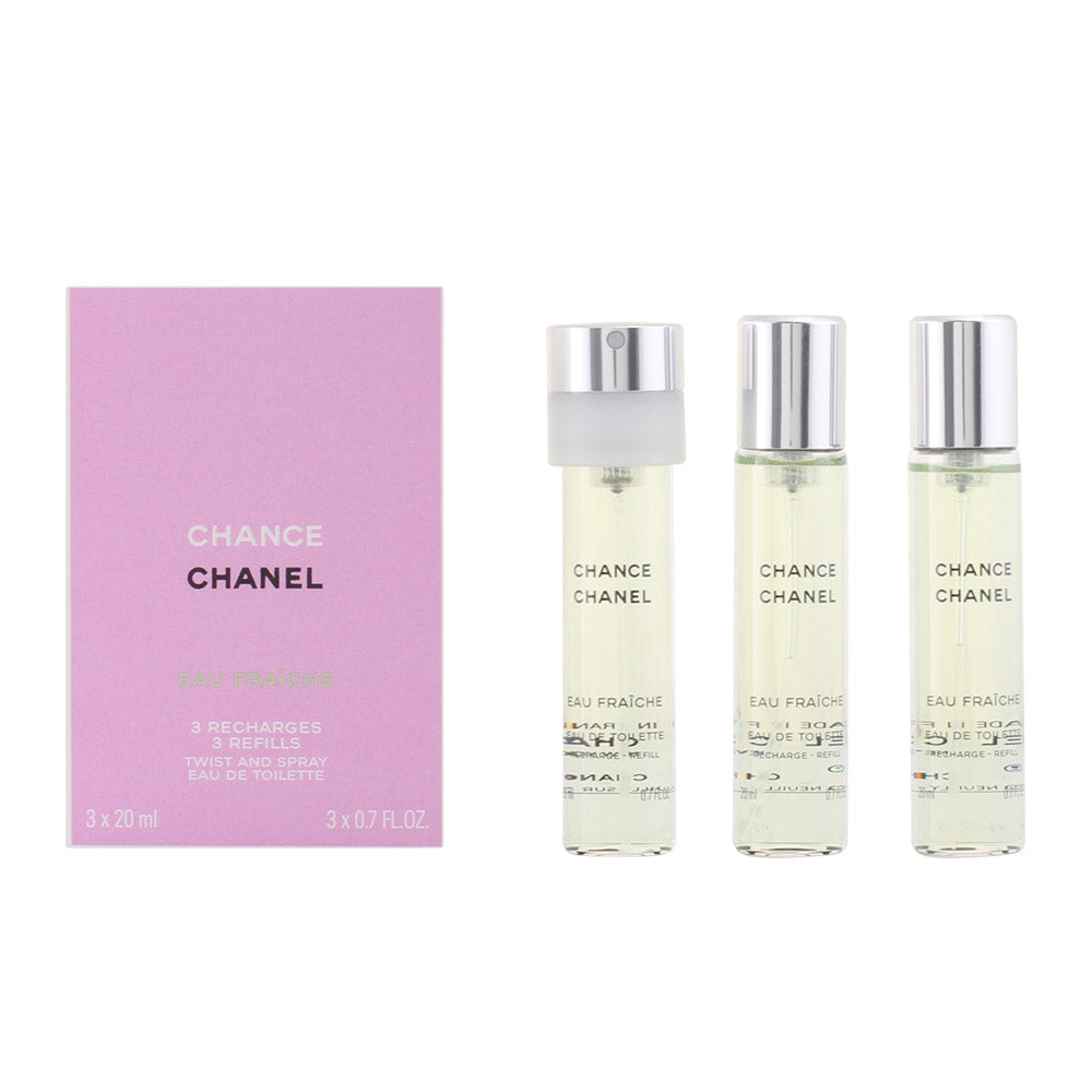 CHANCE EAU FRAICHE eau de toilette vaporizzatore twist & spray 3 ricariche 3 x 20 ml