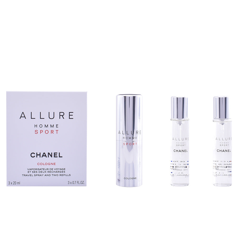 ALLURE HOMME SPORT COLOGNE eau de toilette vaporizzatore e due ricariche 3 x 20 ml