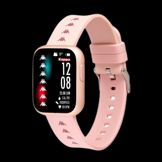 KAPPA KW-S003 Unisex 33mm Acciaio Silicone Rosa Rosa SmartWatch