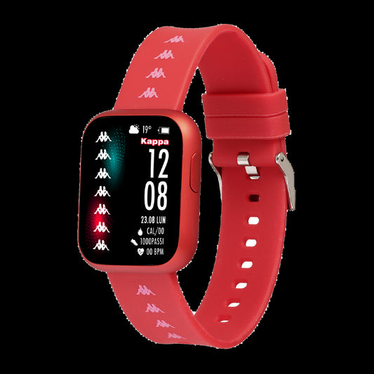 KAPPA KW-S005 Unisex 33mm Acciaio Silicone Rosso Rosso SmartWatch