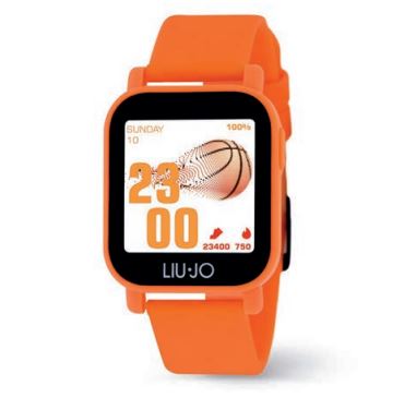 Liu Jo SWLJ033 Donna 35x40mm ABS e PC Silicone Nero Arancione Digitale IP68