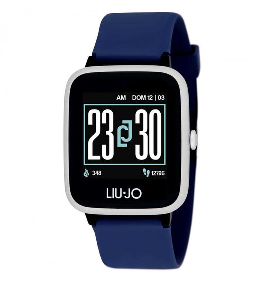 LIU JO SWLJ044 Unisex 35X41mm Acciaio Silicone Silver Blu SmartWatch Gps 5ATM