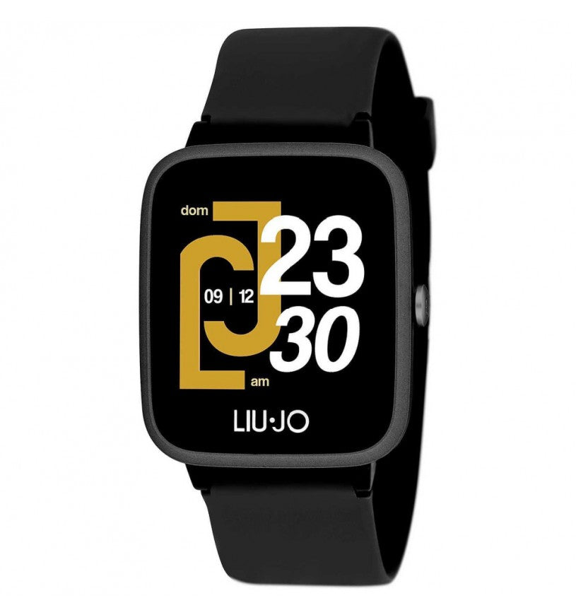 LIU JO SWLJ045 Unisex 35x41mm Acciaio Silicone Nero Nero SmartWatch Gps 5ATM