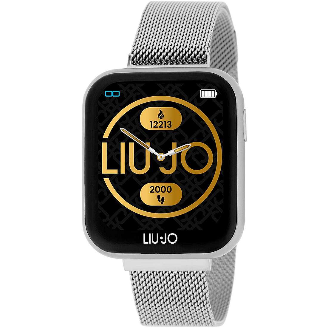 LIU JO SWLJ051 Unisex 42mm Acciaio Acciaio Nero Silver Smart Watch