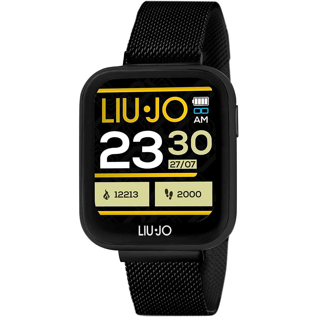 LIU JO SWLJ052 Unisex 42mm Acciaio Acciaio Nero Nero Smart Watch