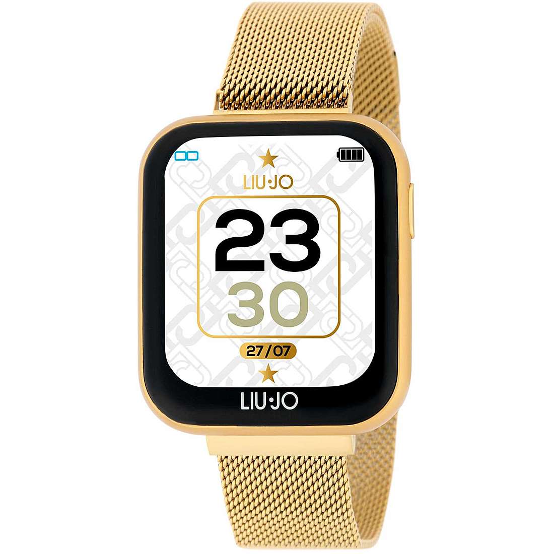 LIU JO SWLJ053 Unisex 42mm Acciaio Acciaio Oro Oro Smart Watch