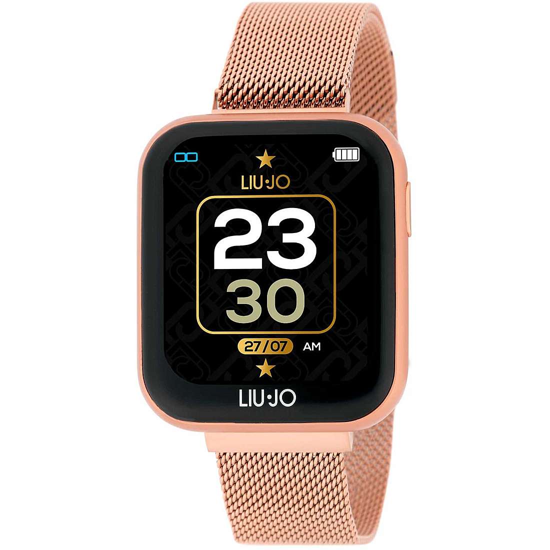 LIU JO SWLJ054 Unisex 42mm Acciaio Acciaio Oro Rosa Oro Rosa Smart Watch