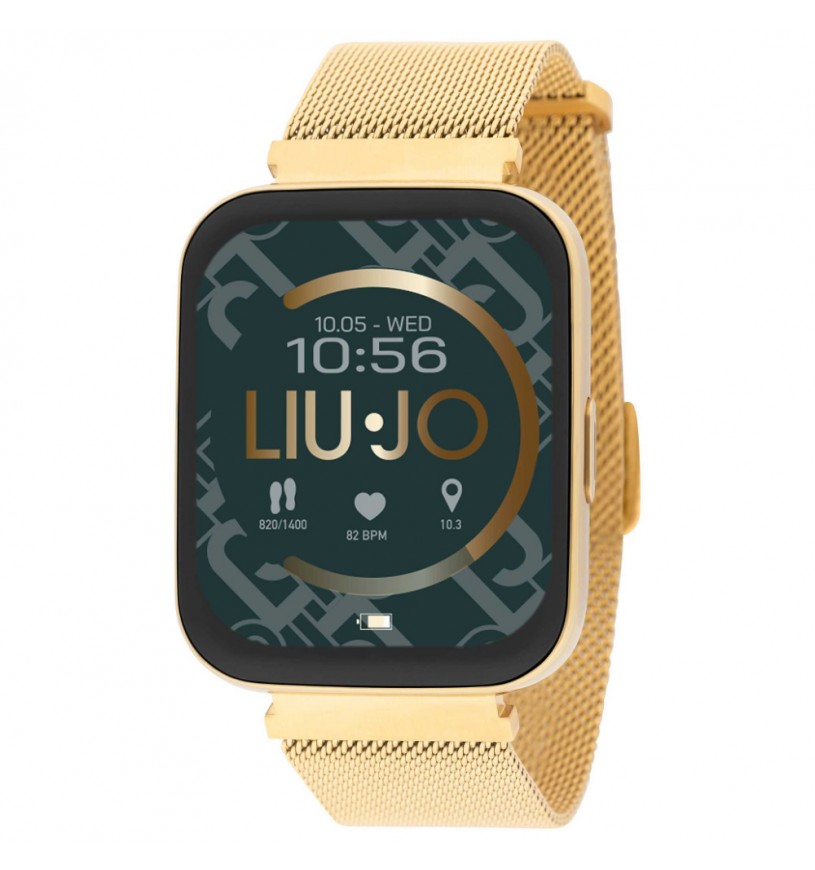 LIU JO SWLJ083 Unisex 36x44mm Acciaio Acciaio Oro Oro SmartWatch IP67