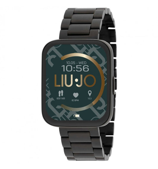 LIU JO SWLJ086 Unisex 36x44mm Acciaio Acciaio Nero Nero SmartWatch IP67