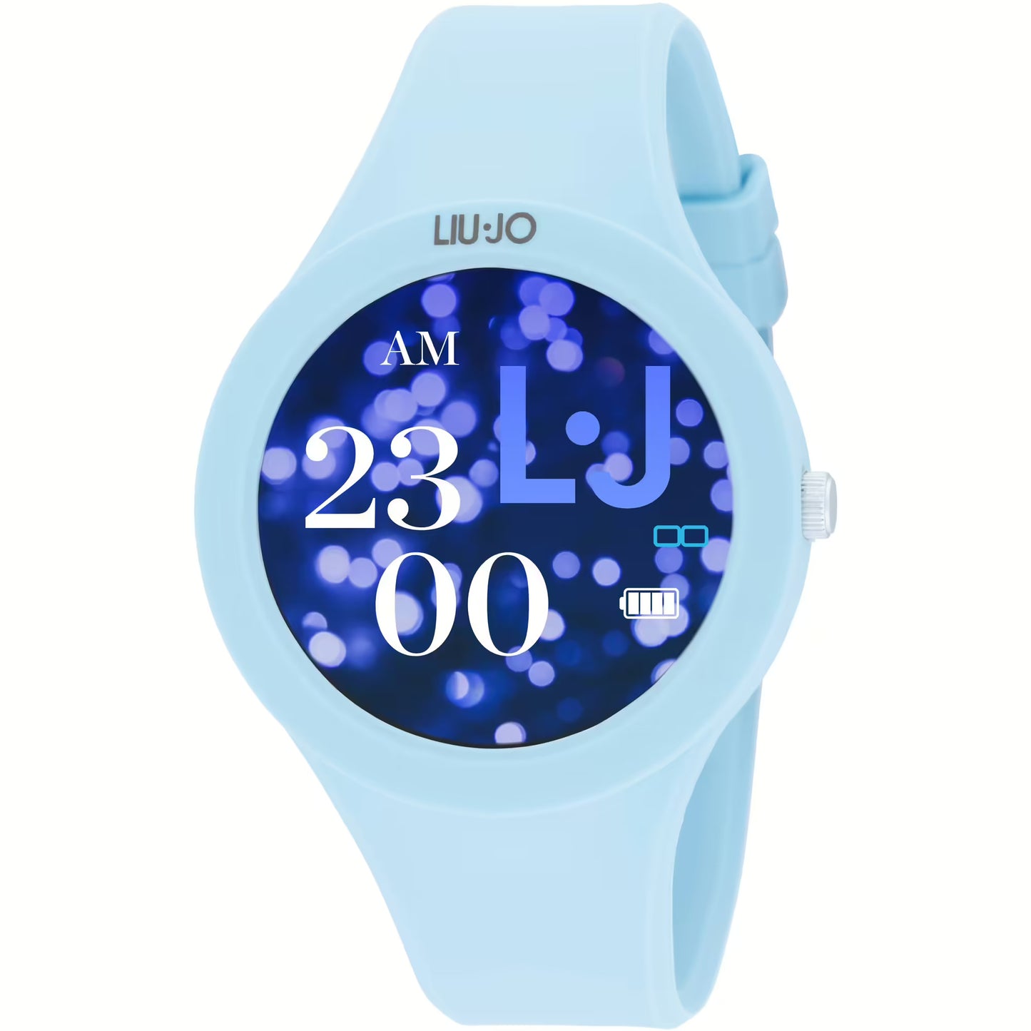 LIU JO SWLJ124 Donna 42mm Acciaio Silicone Azzurro Azzurro SmartWatch Voice IP67